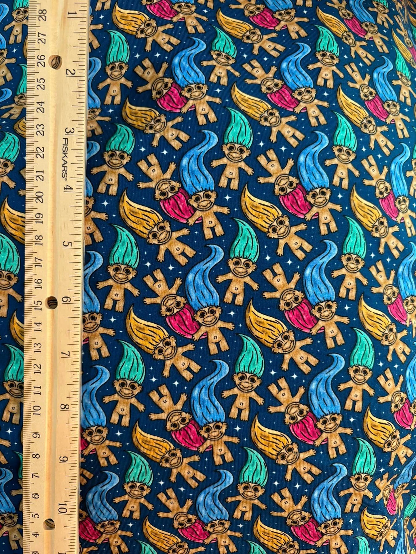 80s Trolls Cotton Lycra Fabric
