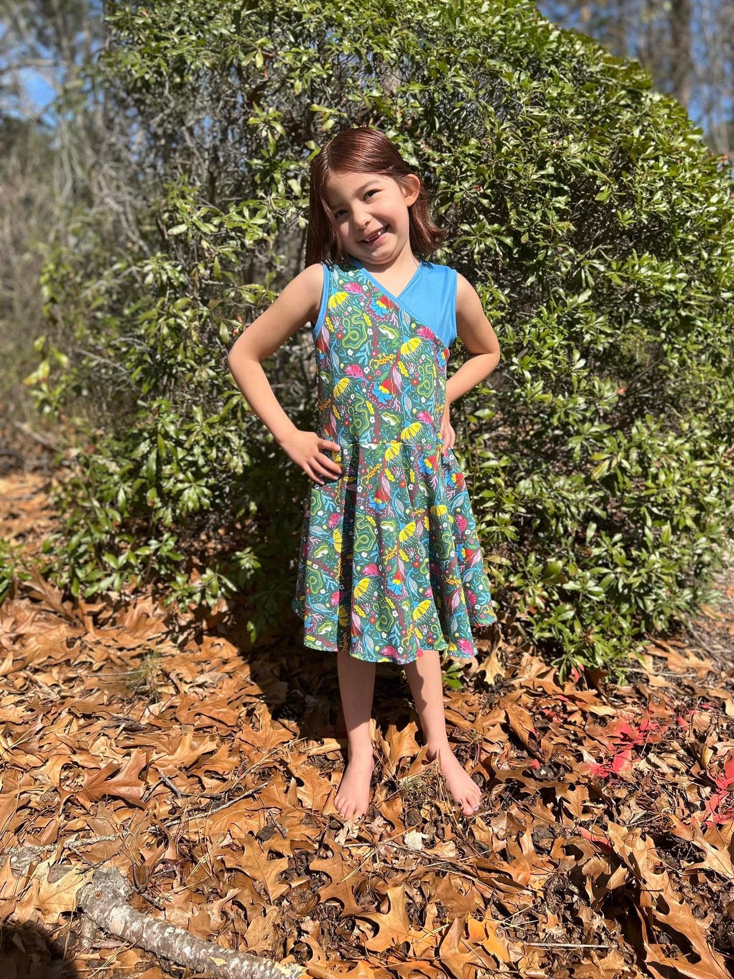 Cross-Over Twirl Dress Sewing Pattern - PDF print and projector
