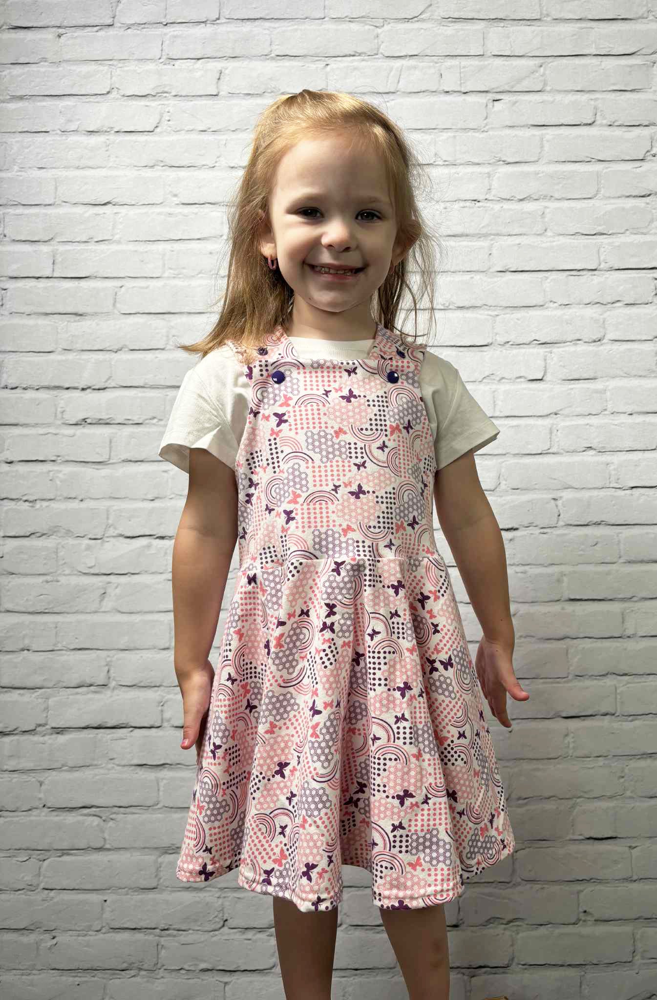 Romper Dress Digital Sewing Pattern - PDF print and projector