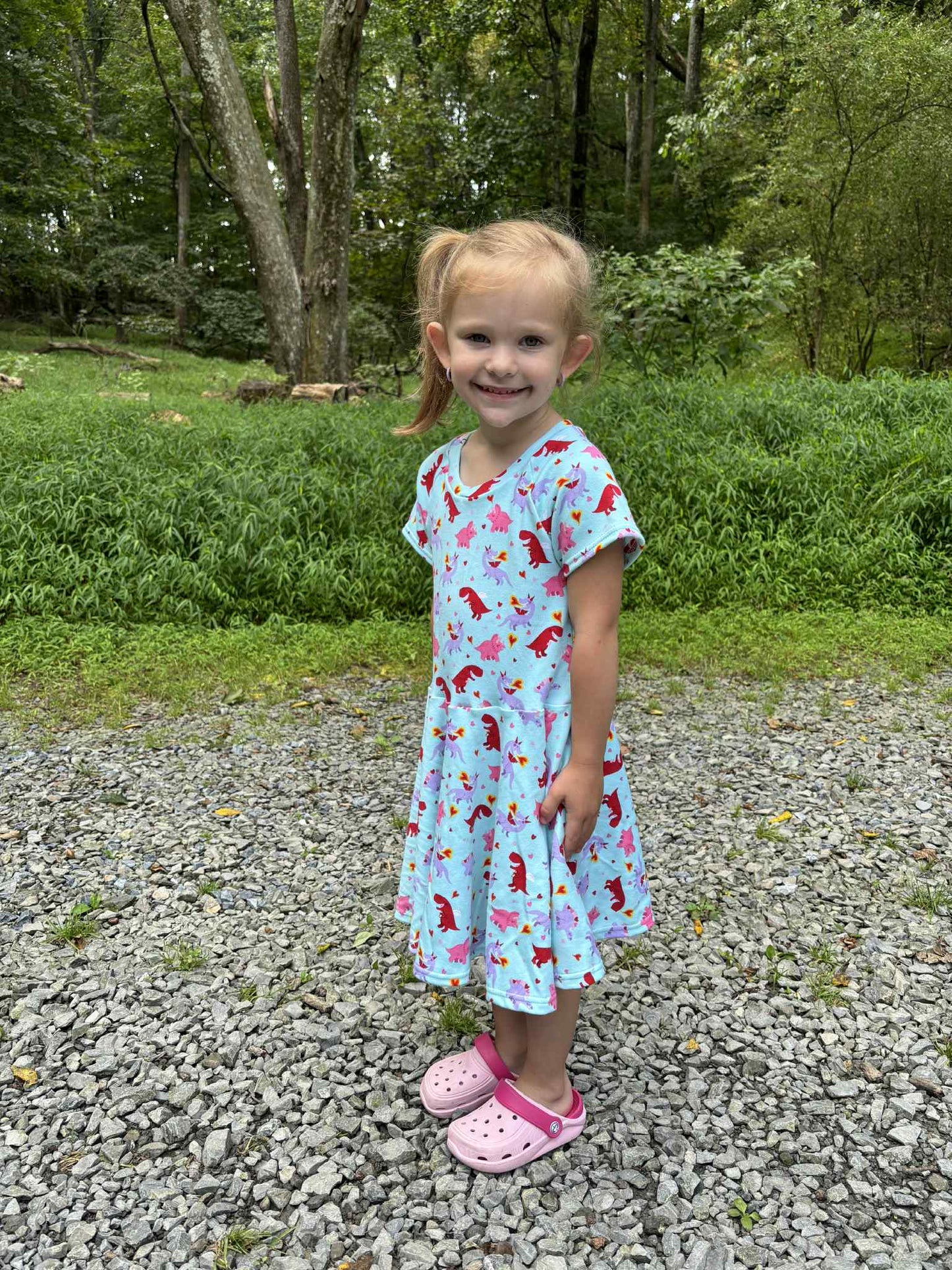 Raglan Dress Digital Sewing Pattern - PDF print and projector