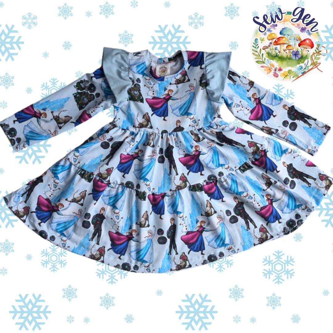 Madelyn Peplum and Tier Dress Sewing Pattern - PDF print and projector