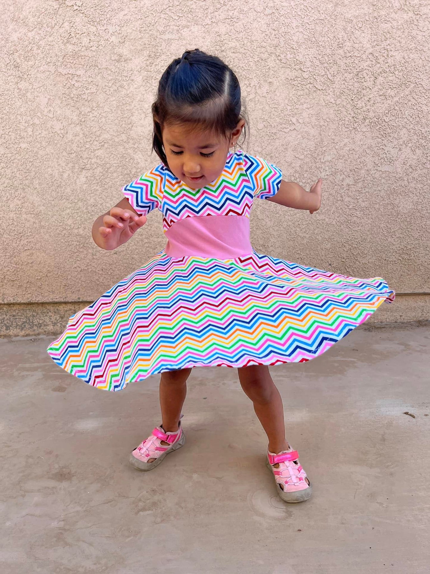 Archway Twirl Dress Sewing Pattern - PDF print and projector