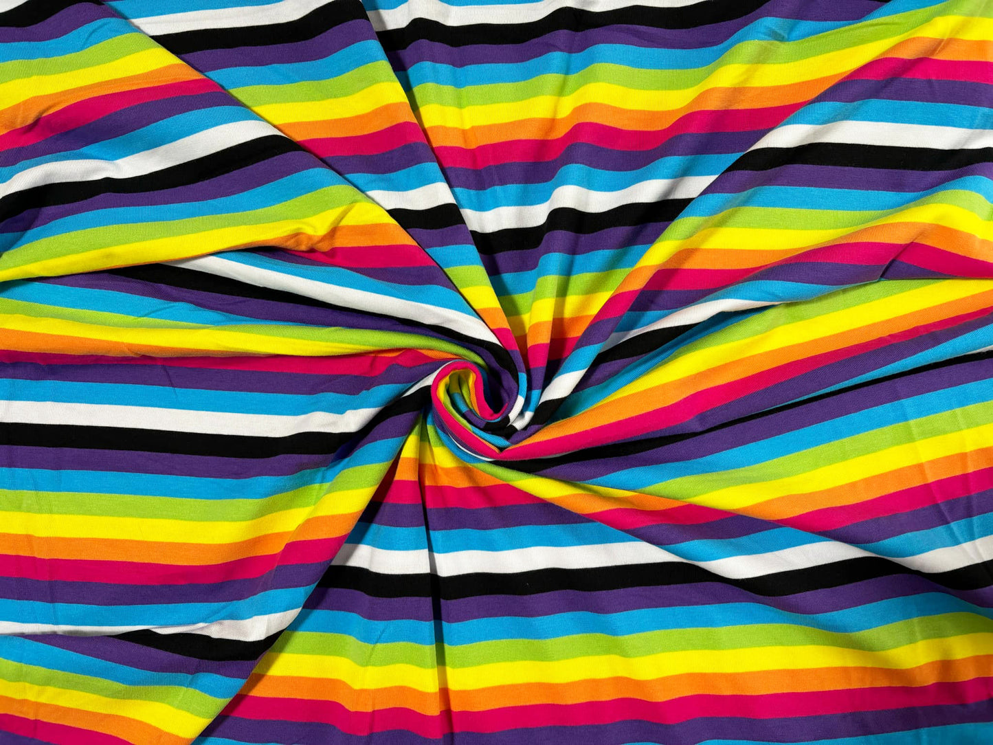 Punk Rock Stripe Cotton Lycra Fabric