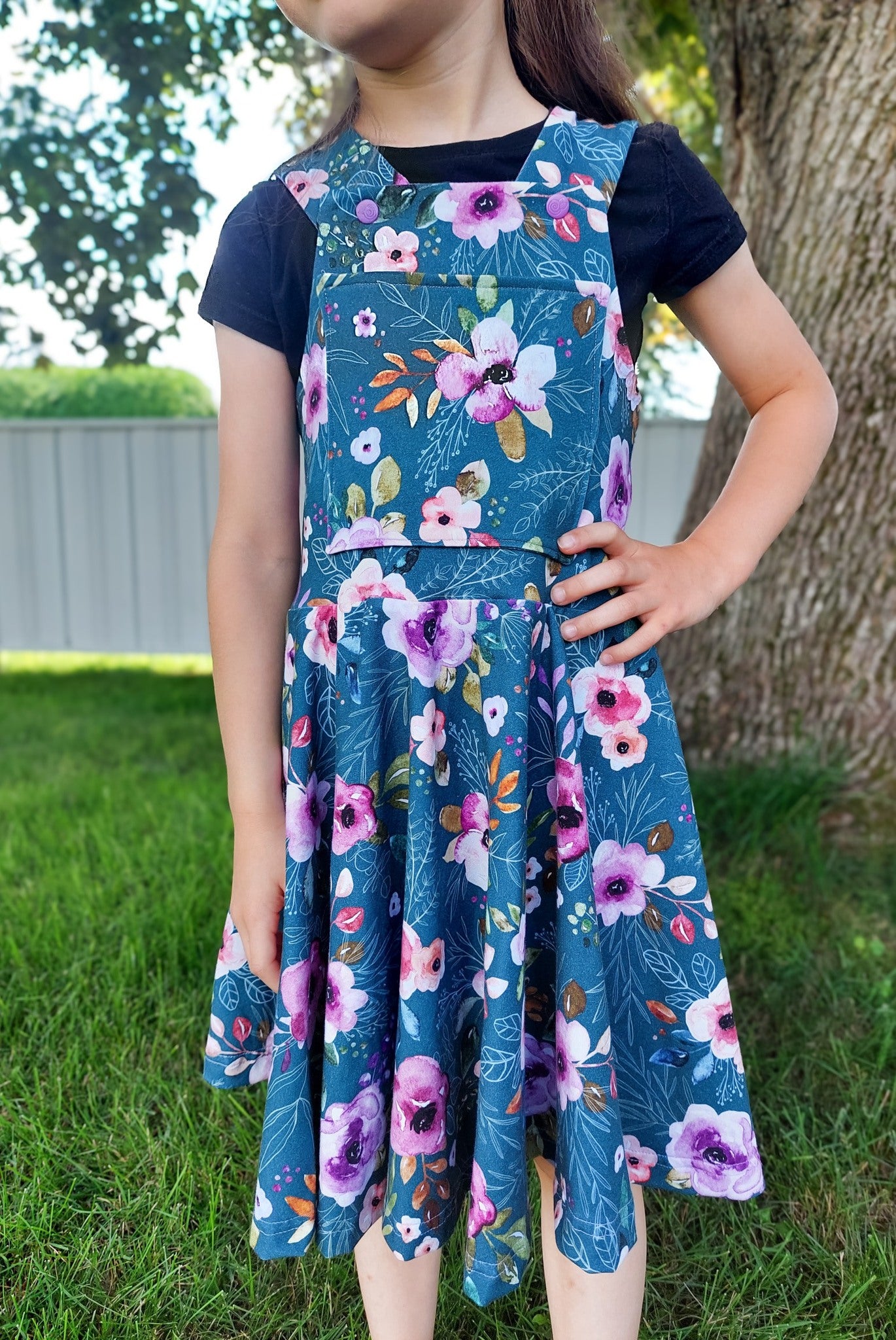 Romper Dress Digital Sewing Pattern - PDF print and projector