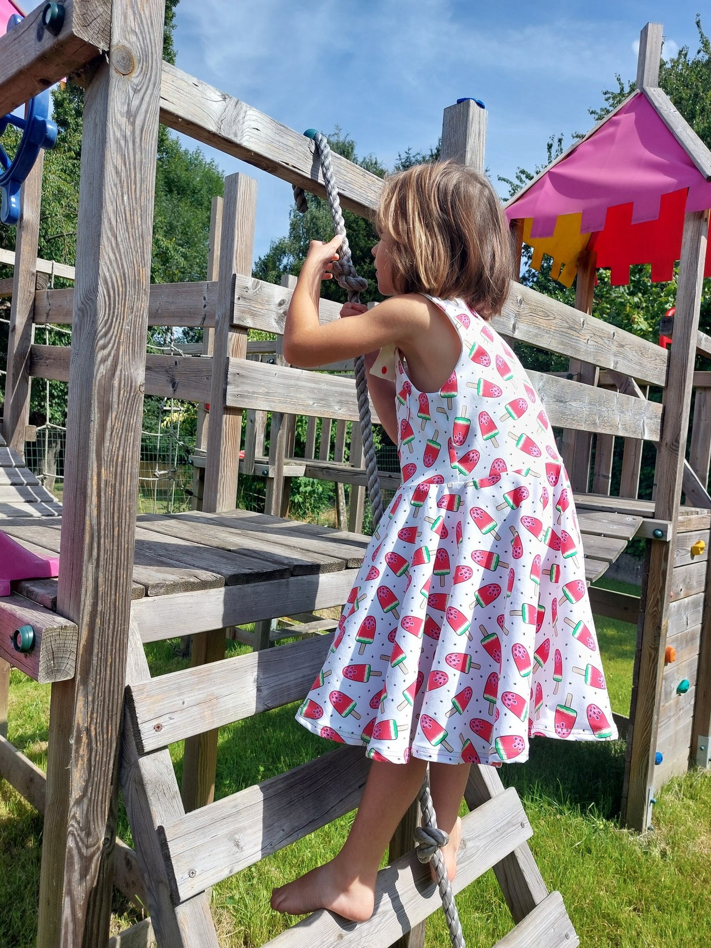 Romper Dress Digital Sewing Pattern - PDF print and projector
