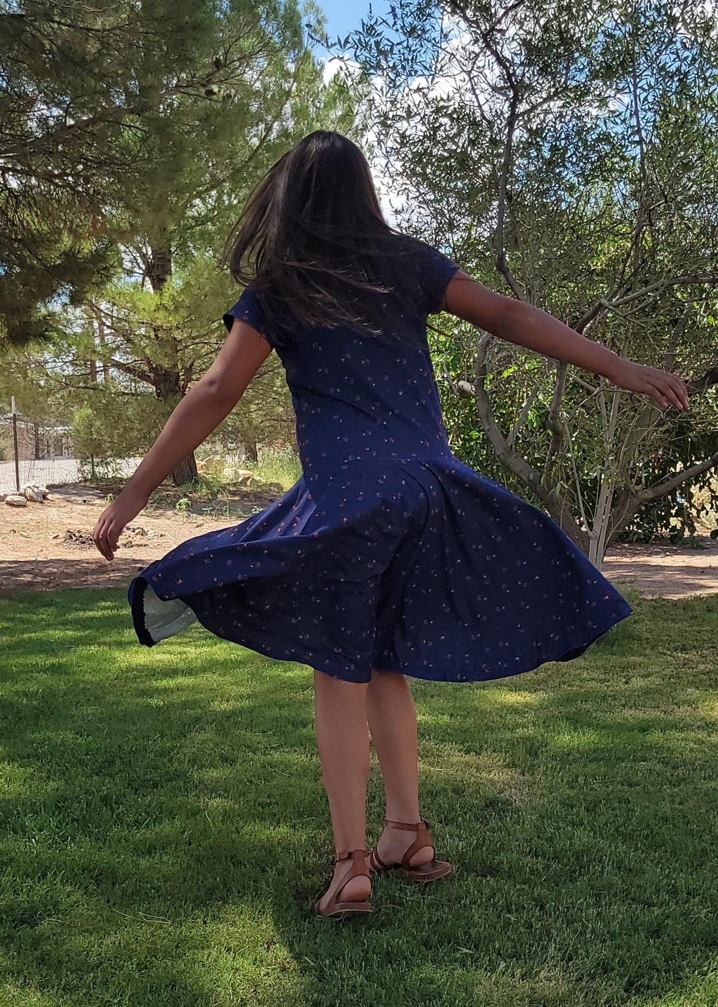 Raglan Dress Digital Sewing Pattern - PDF print and projector