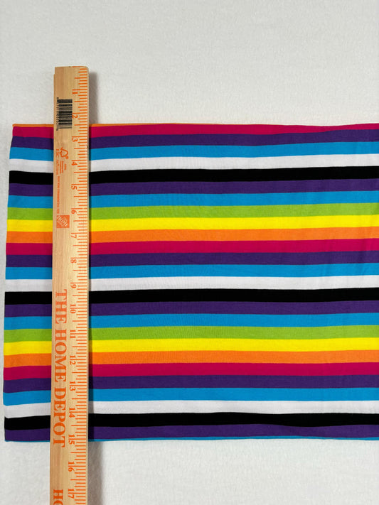 Punk Rock Stripe Cotton Lycra Fabric