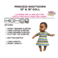 Doll Princess Nightgown Sewing Pattern - PDF print and projector