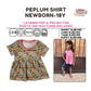 Peplum Shirt Digital Sewing Pattern - PDF print and projector