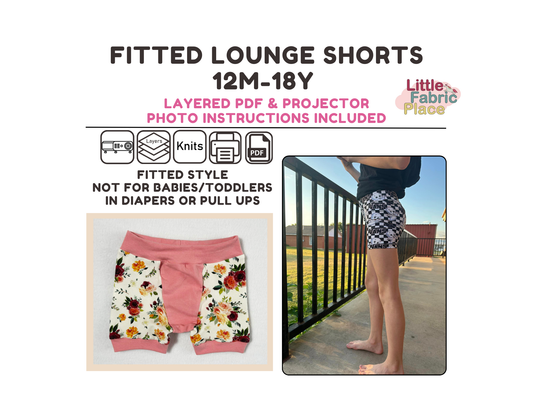 Lounge Shorts Digital Sewing Pattern - PDF print and projector