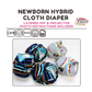 Newborn Hybrid Cloth Diaper Digital Sewing Pattern - PDF print and projector