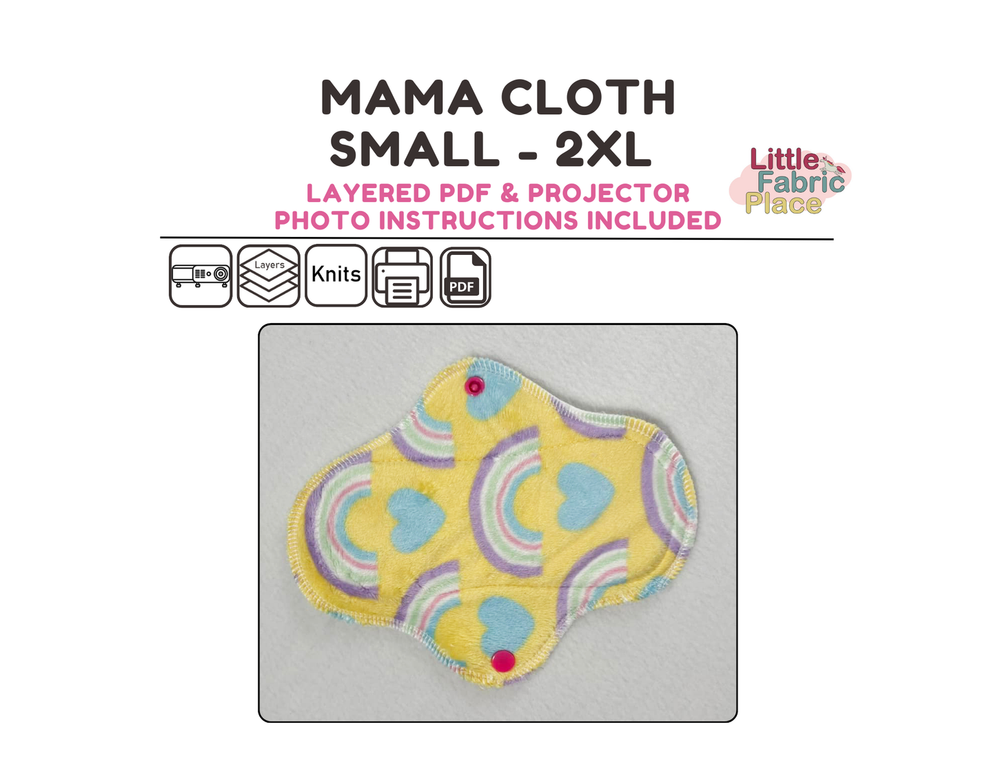 Mama Cloth Digital Sewing Pattern - PDF print and projector