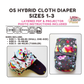 One-Size and Toddler Hybrid Cloth Diaper Digital Sewing Pattern - PDF print and projector