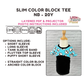 Slim Fit Arch Color Block Tee  Sewing Pattern - PDF print and projector