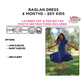 Raglan Dress Digital Sewing Pattern - PDF print and projector