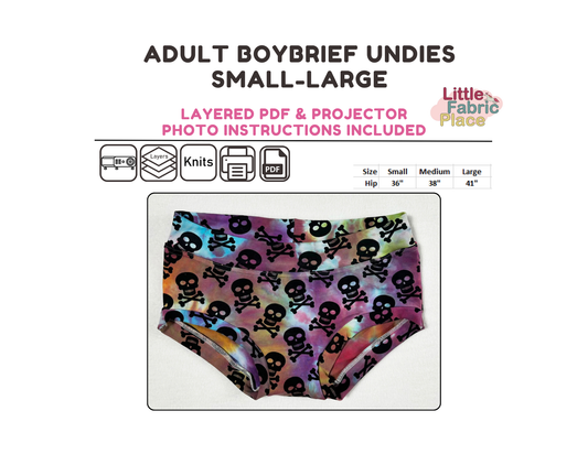 Free Adult Boy-brief Underwear Digital Sewing Pattern - PDF print and projector