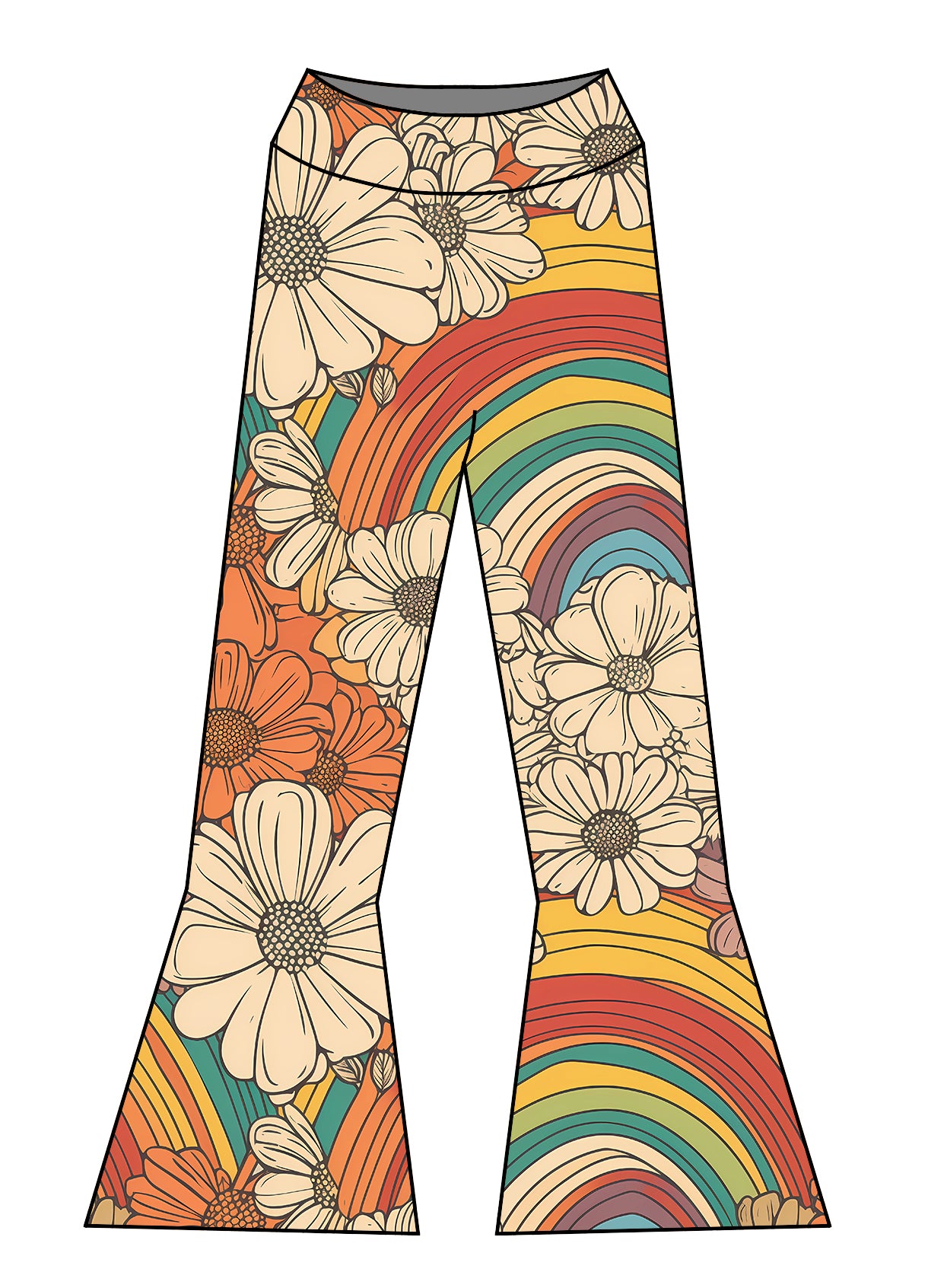 Flare Pants Digital Sewing Pattern - PDF print and projector