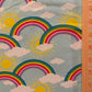 Blue Rainbow Cotton Lycra Fabric