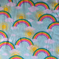 Blue Rainbow Cotton Lycra Fabric