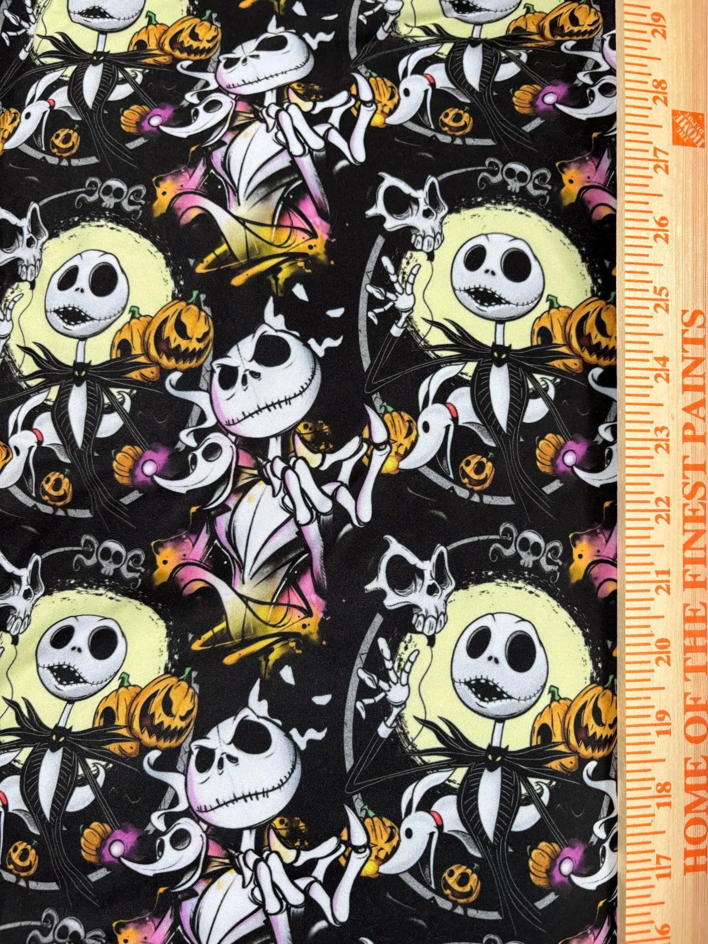 Jack Skellington Halloween DBP Double brushed Polyester fabric by the yard