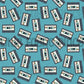 Cassette Tapes Blue Seamless file