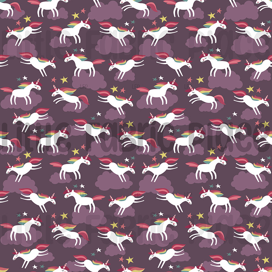 Dancing Unicorns on Purple Seamless file