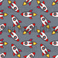 Rockets on Gray Seamless file