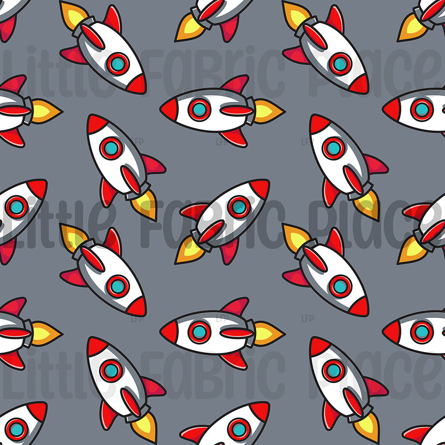 Rockets on Gray Seamless file